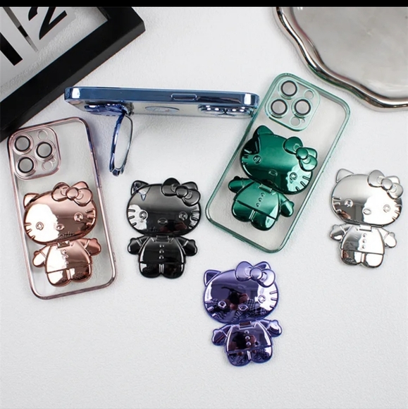 ROSE GOLD NOW AVAILABLE! Hello Kitty Mirror Phone Stand - Picture 14 of 15